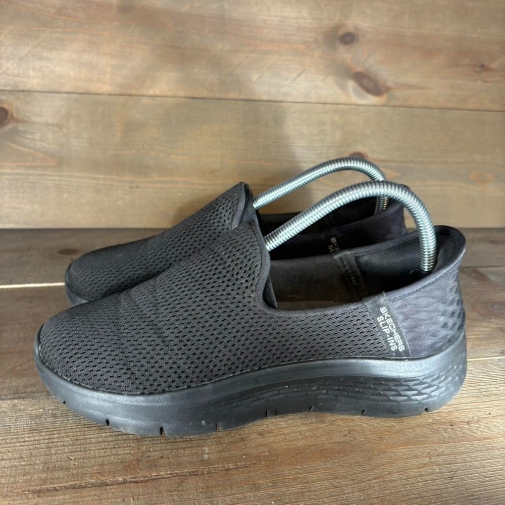 skechers slip ins relish womens size 7.5 shoes black go walk flex sneakers